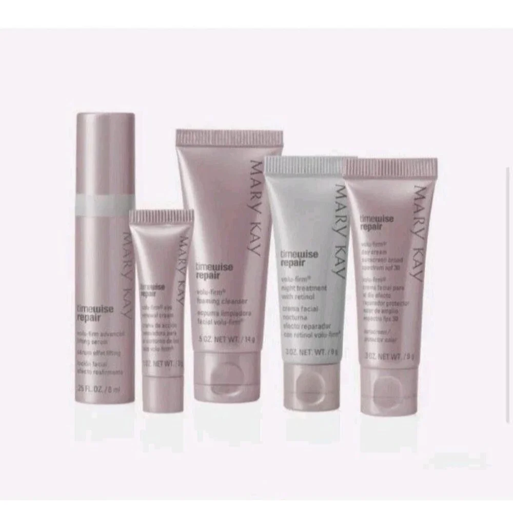 Mary Kay TimeWise Repair Volu-Firm Go Set Lifting Serum Cleanser Retinol Cream